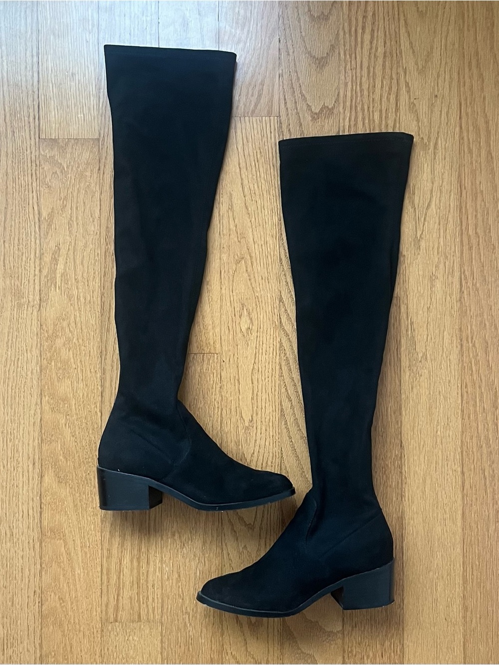 ‘Georgette’ black knee high boots